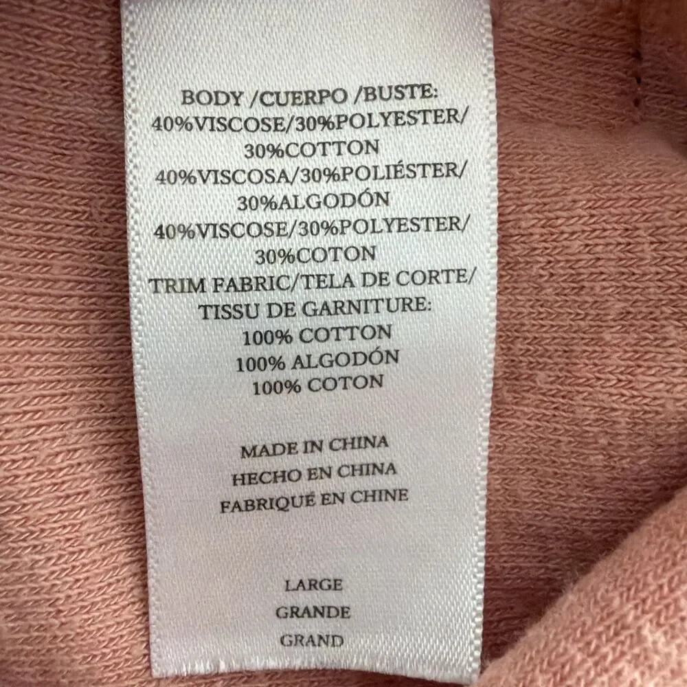Rails Rhen Terry Polo Shirt Dragon Fruit Peach L SoCal Vintage Coastal Preppy - Picture 7 of 7